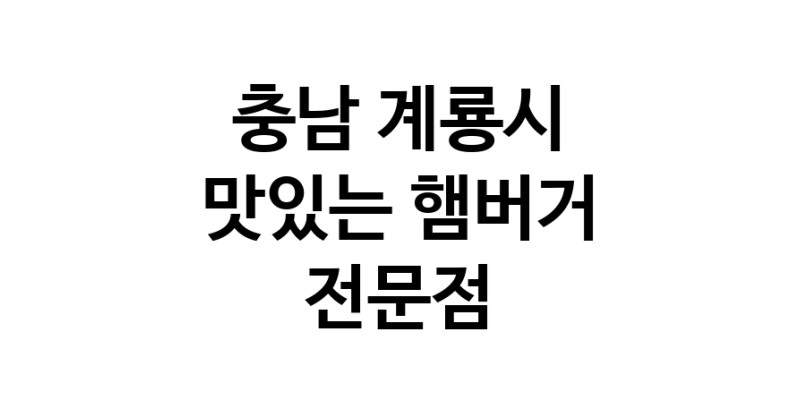 햄버거 맛있는곳 추천 충남 계룡시 수제버거 불벅 편의점햄버거 햄버거맛집 패스트푸드 치즈버거 수제햄버거 치킨버거