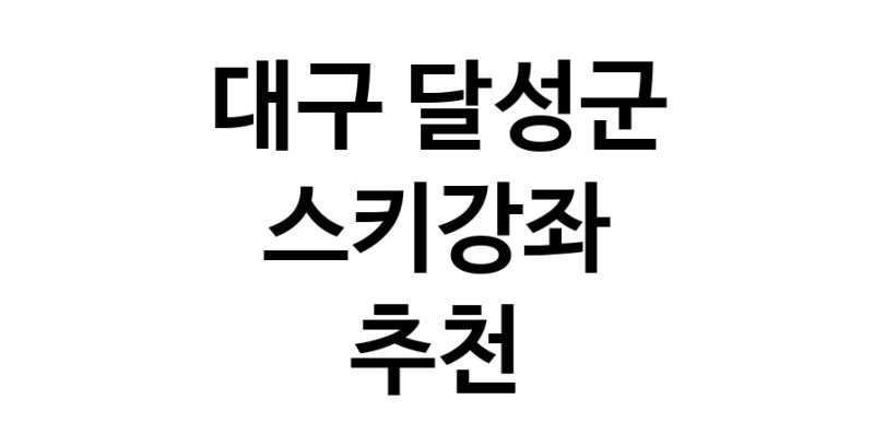 스키강습 대구 달성군 우수업체 스키강좌 실내스키장