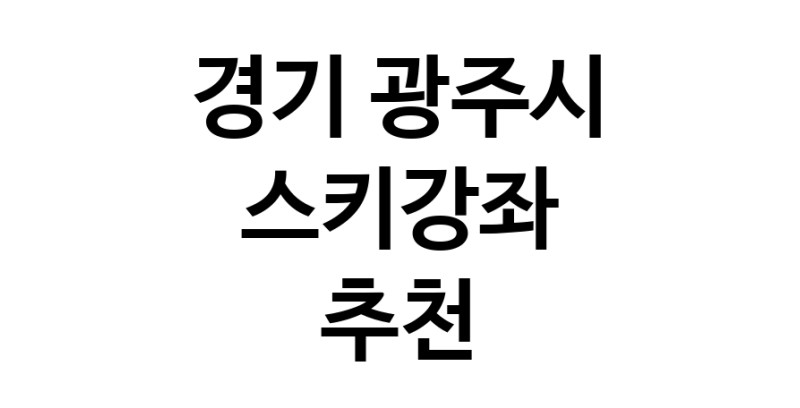 스키강습 경기 광주시 우수업체 스키강좌 실내스키장