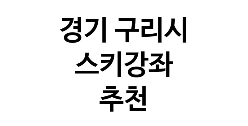 경기 구리시 스키강습추천 스키강좌 실내스키장
